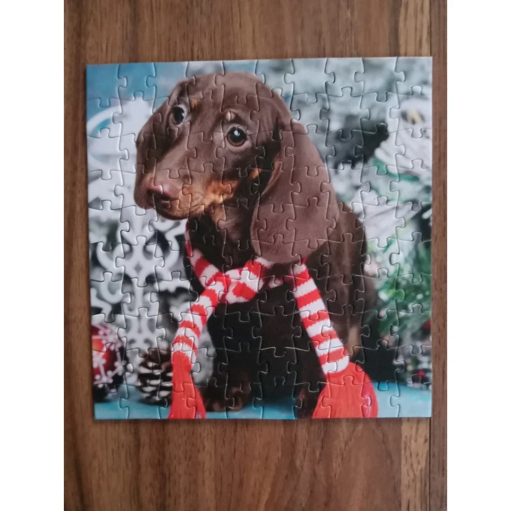 Perfectly Puzzling 100 Piece Christmas Dog Jigsaw Puzzle